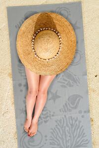 Prosop de plajă Seashell gri 140 cm