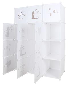 Dulap modular pentru copii Atlas (alb + maro). 1028906