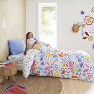 Lenjerie de pat din bumbac pentru copii 200x135 cm Blomme Floral - Pineapple Elephant
