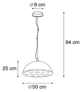 Lampă suspendată industrială maro ruginit 50 cm - Magna Classic