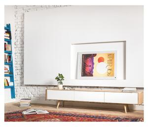 Comodă TV din lemn de stejar Ena, 225 x 55 x 45 cm