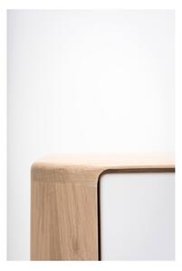 Comodă cu sertare din lemn de stejar Gazzda Ena Two, 120 x 42 x 90 cm
