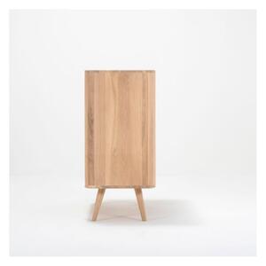Comodă cu sertare din lemn de stejar Gazzda Ena One, 90 x 90 cm