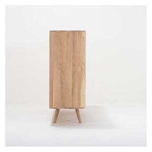 Comodă din lemn de stejar Gazzda Ena Two, 180 x 110 cm