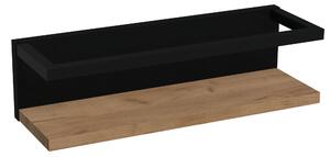 Strama Kobe raft de baie 40.2 cm negru-stejar 98.412