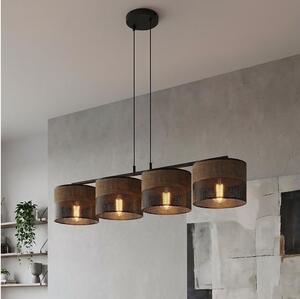 Candelabru pe cablu KARBON 4xE27/15W/230V negru/maro