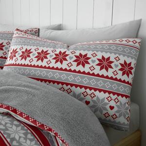 Lenjerie de pat roșu-gri 200x135 cm So Soft - Catherine Lansfield