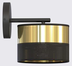 Lampă de perete LUX 1xE27/15W/230V, negru/auriu