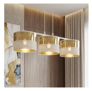 Lustră pe cablu LUX 3xE27/15W/230V alb/auriu