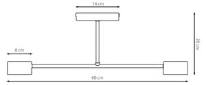 Plafonieră aplicată HALO 2xGX53/10W/230V bej