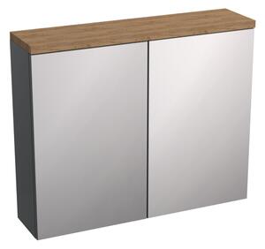 Strama Ovo dulap 79.5x20.1x65.5 cm agățat lateral grafit-stejar 12.401.03