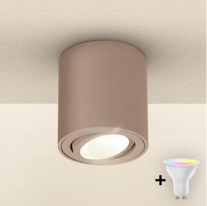 Brilagi - Spot LED RGBW reglabil MIA, 1x GU10, 4,8W, 230V, 84x80 mm, bej