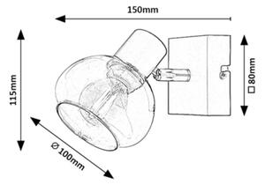 Spot de perete SULLIVAN 1xE14/40W/230V Rabalux 3295