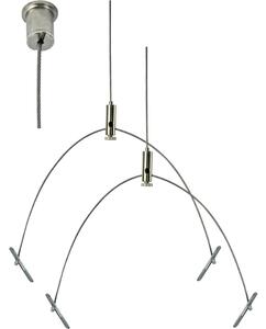 E2 elektro - Set de cabluri de suspensie 150 cm, crom lucios
