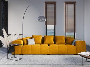 Canapea galbenă cu tapițerie din catifea 320 cm Rome Velvet - Cosmopolitan Design
