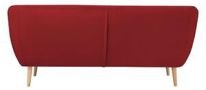Canapea cu tapițerie din catifea Mazzini Sofas Sardaigne, 188 cm, roșu