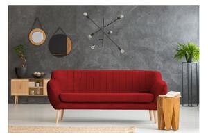 Canapea cu tapițerie din catifea Mazzini Sofas Sardaigne, 188 cm, roșu