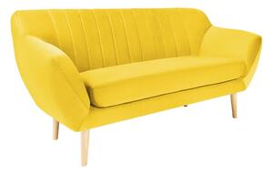 Canapea cu tapițerie din catifea Mazzini Sofas Sardaigne, 158 cm, galben
