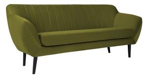 Canapea cu tapițerie din catifea Mazzini Sofas Toscane, 188 cm, verde