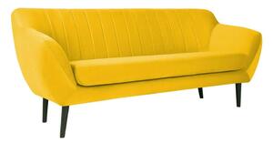 Canapea cu tapițerie din catifea Mazzini Sofas Toscane, 188 cm, galben