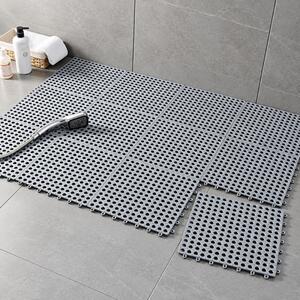 10 bucati Covor antiderapant baie cu drenaj, tip puzzle, 30x30 cm