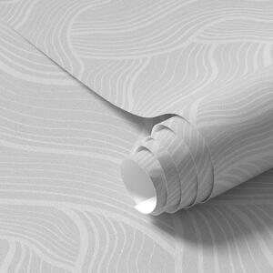 Tapet Valuri foarte deschise la culoare, cu un ritm fin al liniilor, Tapet abstract, a00682 : Uwalls.ro