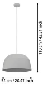 Lustră pe cablu CONTRISA 1xE27/40W/230V d. 52 cm Eglo 900381