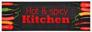 Covoraș bucătărie, imprimeu Hot & Spicy, 60x300 cm, lavabil