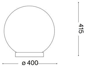 Lampă de masă Ideal Lux CARTA 1xE27/25W/230V d. 40 cm alb