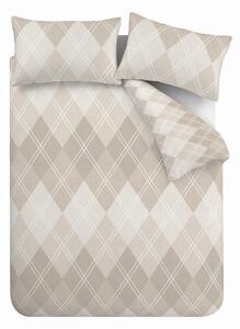 Lenjerie bej pentru pat dublu 200x200 cm Argyle - Catherine Lansfield