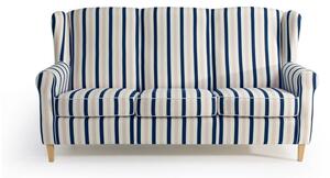 Canapea în dungi Max Winzer Lorris, albastru-alb, 193 cm
