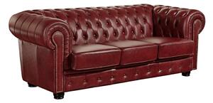 Canapea din piele Max Winzer Norwin, 200 cm, roșu