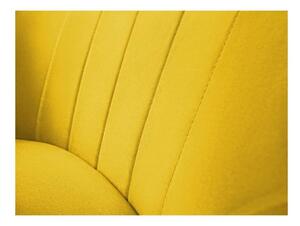 Fotoliu cu tapițerie din catifea Mazzini Sofas Sardaigne, galben