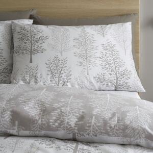 Lenjerie albă/bej pentru pat de o persoană 135x200 cm Wilda Tree - Catherine Lansfield