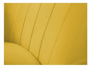 Fotoliu cu tapițerie din catifea Mazzin Sofas Toscane, galben