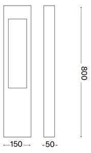 Lampă de exterior Ideal Lux VEGA 1xG9/15W/230V 80 cm IP44 maro