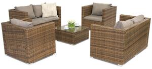 Mobilier de grădină din technorattan Roma Coffee 6 Garden Point maro