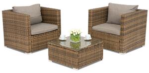 Mobilier de grădină din technorattan Roma Terrace Garden Point maro