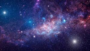 Fotografie de artă Background of galaxy and stars, mik38, (40 x 22.5 cm)