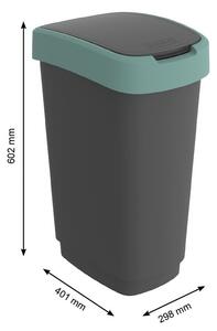 Coș de gunoi din plastic reciclat 50 l Twist - Rotho