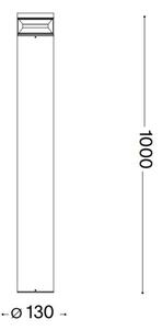 Lampă LED de exterior Ideal Lux BOEING LED/14W/230V 100 cm IP65 negru