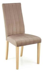 Scaun DIEGO 3, bej/stejar, stofa catifelata/lemn de fag, 47x59x99 cm