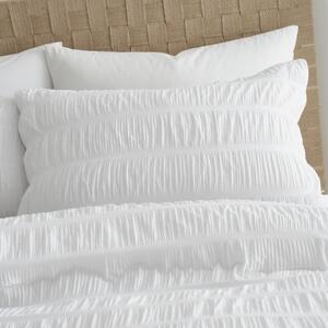 Lenjerie albă pentru pat de o persoană 135x200 cm Seersucker - Catherine Lansfield