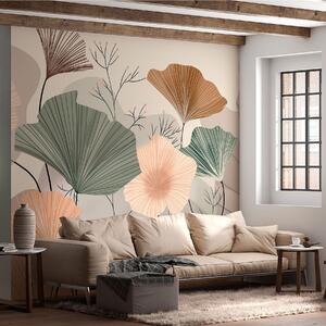 Tapet frunze de lotus elegante, Fototapet Flori, w04815 : Uwalls.ro