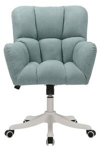 Scaun birou LOREL, verde menta, stofa clasica, 64x67x90/99 cm