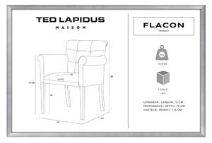 Scaun din lemn de fag Ted Lapidus Maison Flacon cu picioare negre, roșu