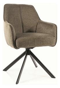 Scaun NOTTI, verde maslin/negru, stofa clasica/metal, 55x45x83 cm