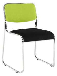 Scaun BULUT, verde/negru/crom, piele ecologica/metal, 50x56x76 cm