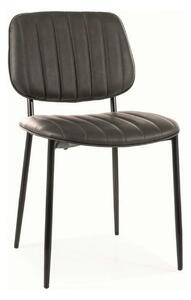 Scaun BEN, gri inchis/negru, piele ecologica/metal, 46x42x81 cm