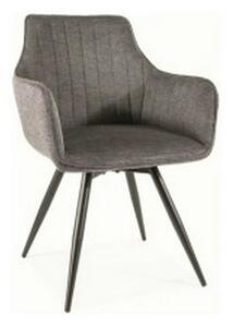 Scaun BALLO, gri inchis/negru, stofa clasica/metal, 56x45x84 cm